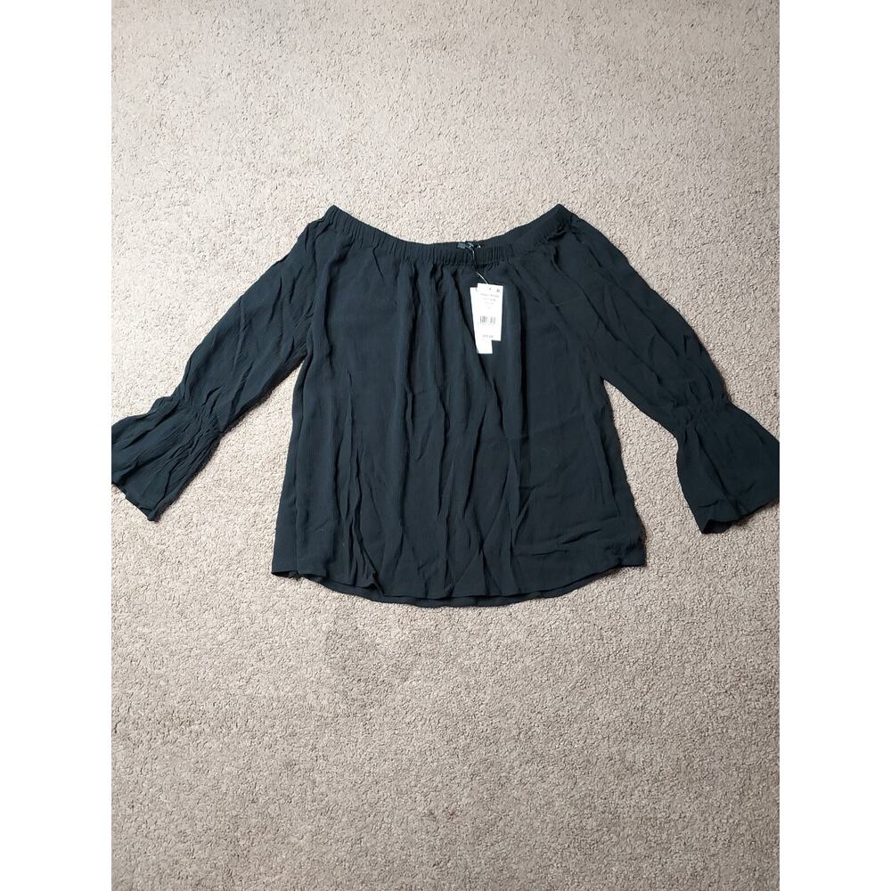 Sanctuary Womens Charlotte Black Off The Shoulder Casual Top Shirt S BHFO 7785